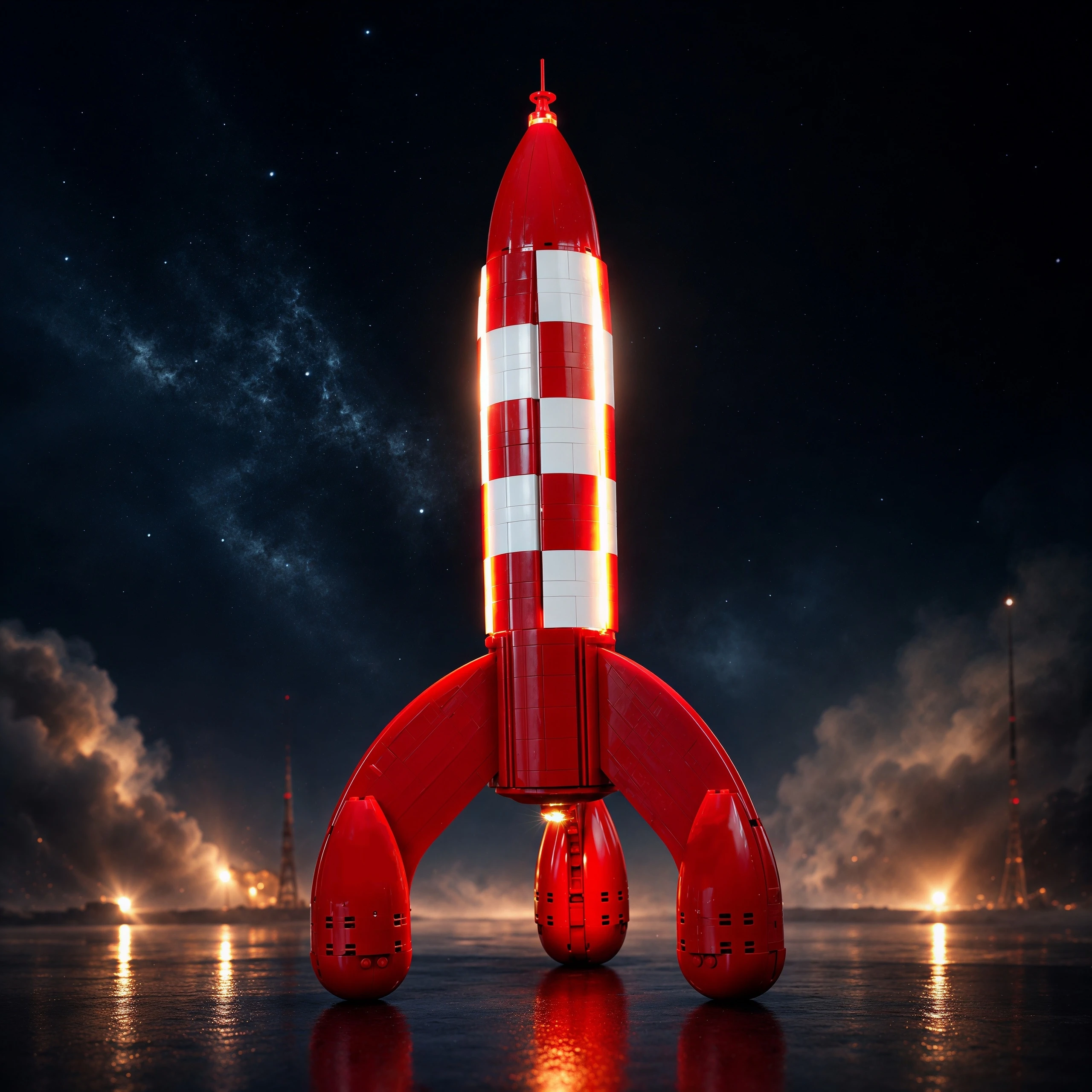 HPROSPER LED Accessory Light (No Model) For LEGO 21367-Tintin Moon Rocket Easy Install Hidden Wiring
