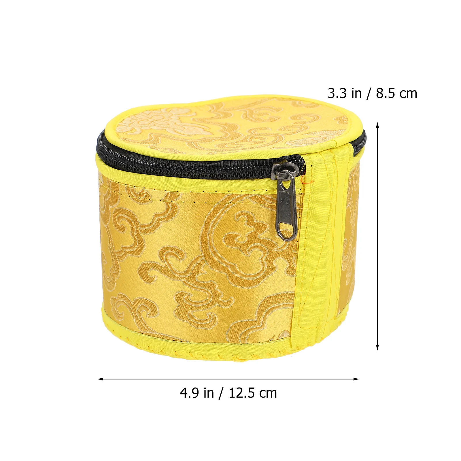 

Buddhist Handmade Embroidered Auspicious Closure Smooth Surface Singing Bowl Storage Bag For Meditation