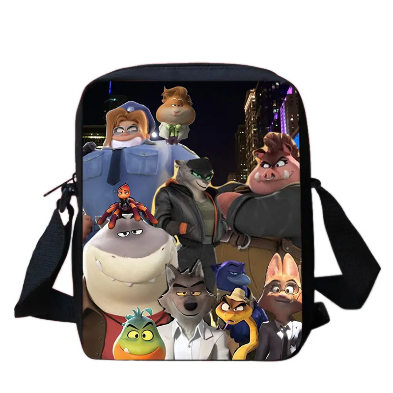 Crossbody Backpack for Boys Girls,Cartoon The Ba-d Gu-ys Shoulder Bags Prints School Crossbody Bags,Child Messenger Satchel