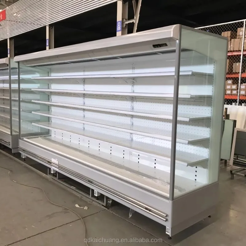 Customized Supermarket Display Refrigerator Fridge showcase Cooler Open Refrigerated Display Cases Refrigerator for Vegetables