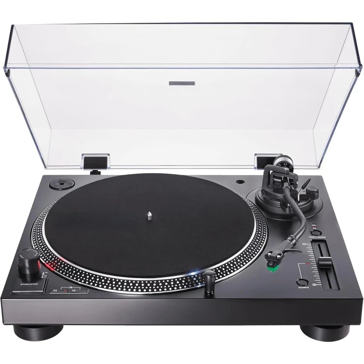 AT-LP120XUSB-BK Direct-Drive Turntable (Analog & USB), Fully Manual, Hi-Fi, 3 Speed, Convert Vinyl to Digital, Anti-Skate