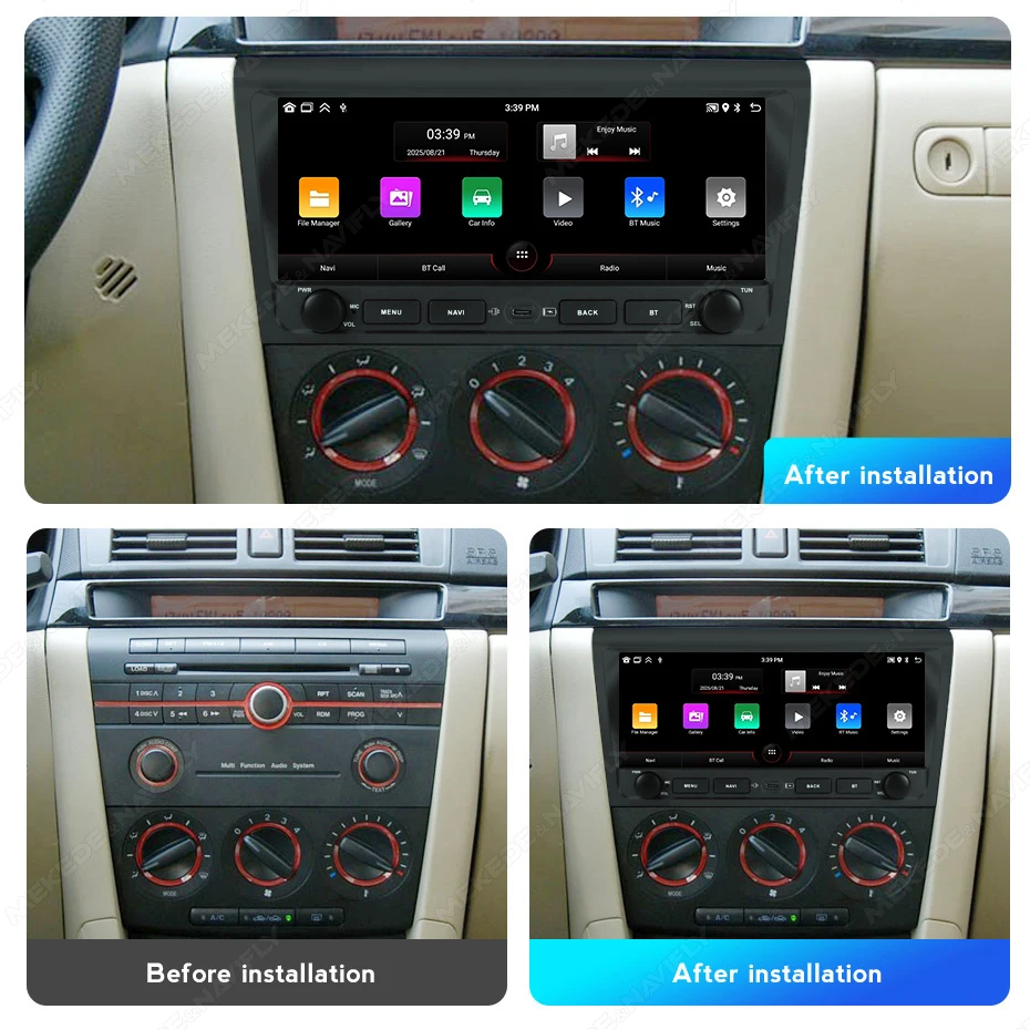 1026inch Android Radio For Mazda 3 2004 - 2009 Car Multimedia Player Wireless Carplay Auto Head Unit  2din Stereo Navigation GPS