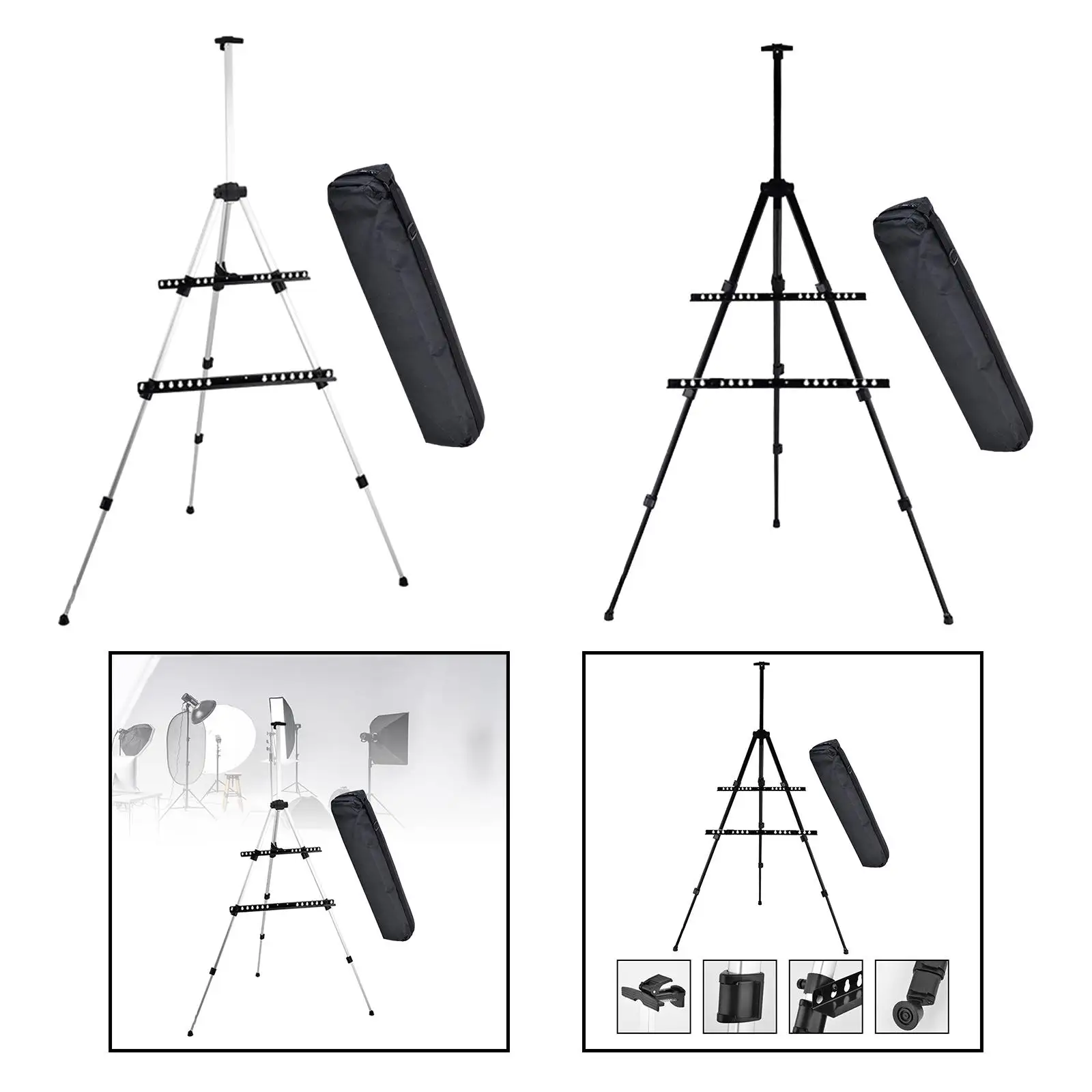 Tripod Field Easel Stable for Presentations, Photos, Posters Tripod Artist Easel for Drawing Displaying Floor Painting Table Top