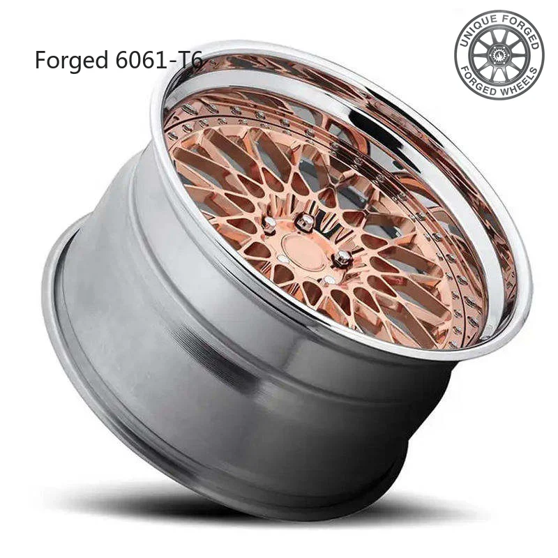 2026 New Design Forged Car Wheels 2 Piece 17 18 19 20 21 22 23 24 Inch Deep Dish Rose Gold Forged Rims Aluminium Alloy Rims