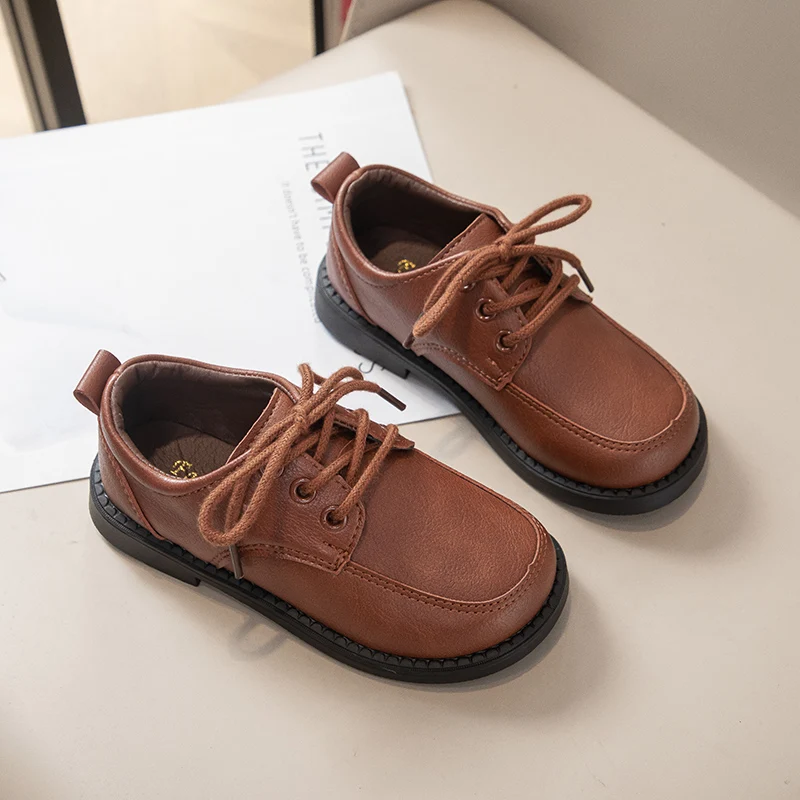 JGSHOWKITO Frühling Herbst Kinder Lederschuhe Neue Schwarze Jungen Schuluniform Flache Schuhe Lässige Mode Kinder Formelle Anzugschuhe – Detail 7