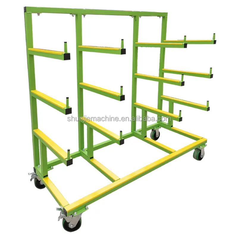 

Wholesale 4 Layers Loading 500 Kg Aluminum Profile Transport Cart Cantilever Material Cart Door And Window Moving Dolly