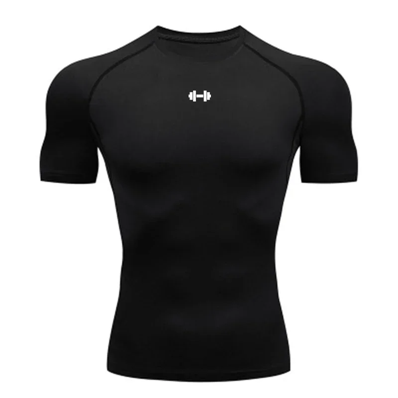 T-shirt sportiva aderente uomo in poliestere