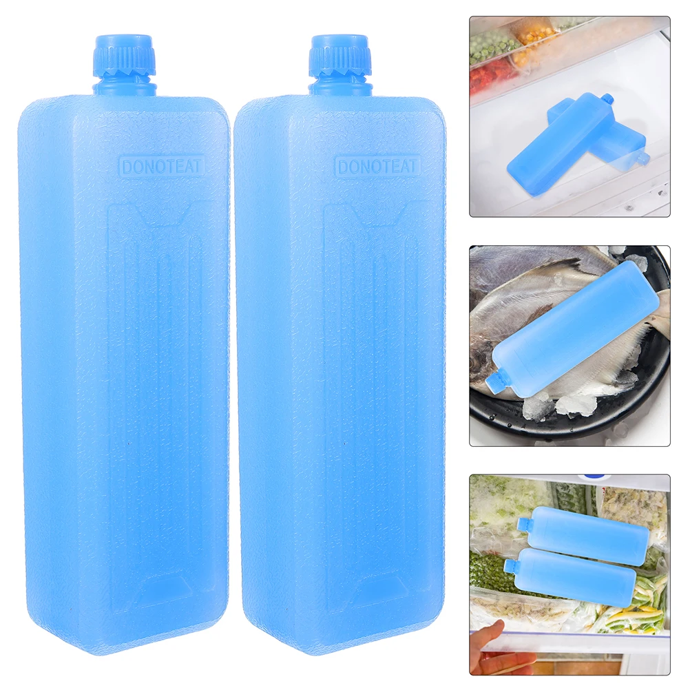 

6pcs Ice Crystal Box Reusable Leak-Proof Rubber Freezer Blocks Lightweight Cooling Containers for Food Transport Camping