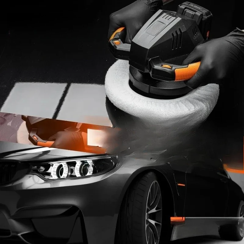ملمع عازل، ملمع عازل لاسلكي 20 فولت، مجموعة آلة تلميع محمولة مقاس 10 بوصة للسيارة، مع 2 أمبير قابل لإعادة الشحن B