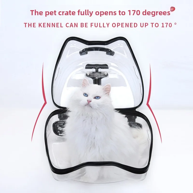 Cat bag trolley case Pet going out portable belt Bubble case Transparent space capsule Dog going out Suitcase Cat backpack - view 3