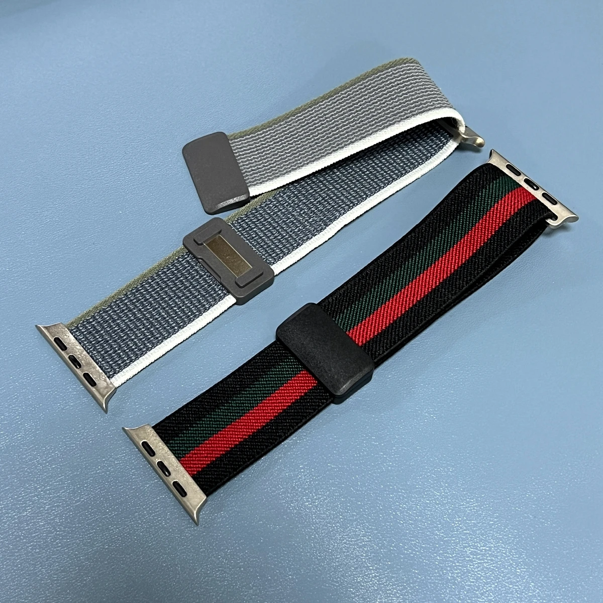 2 Stück Magnets ch laufe für Apple Uhren armband Ultra 49mm Nylon elastisches Armband für Apple Uhren armband 45mm 44mm 42mm 40mm 41mm 38mm