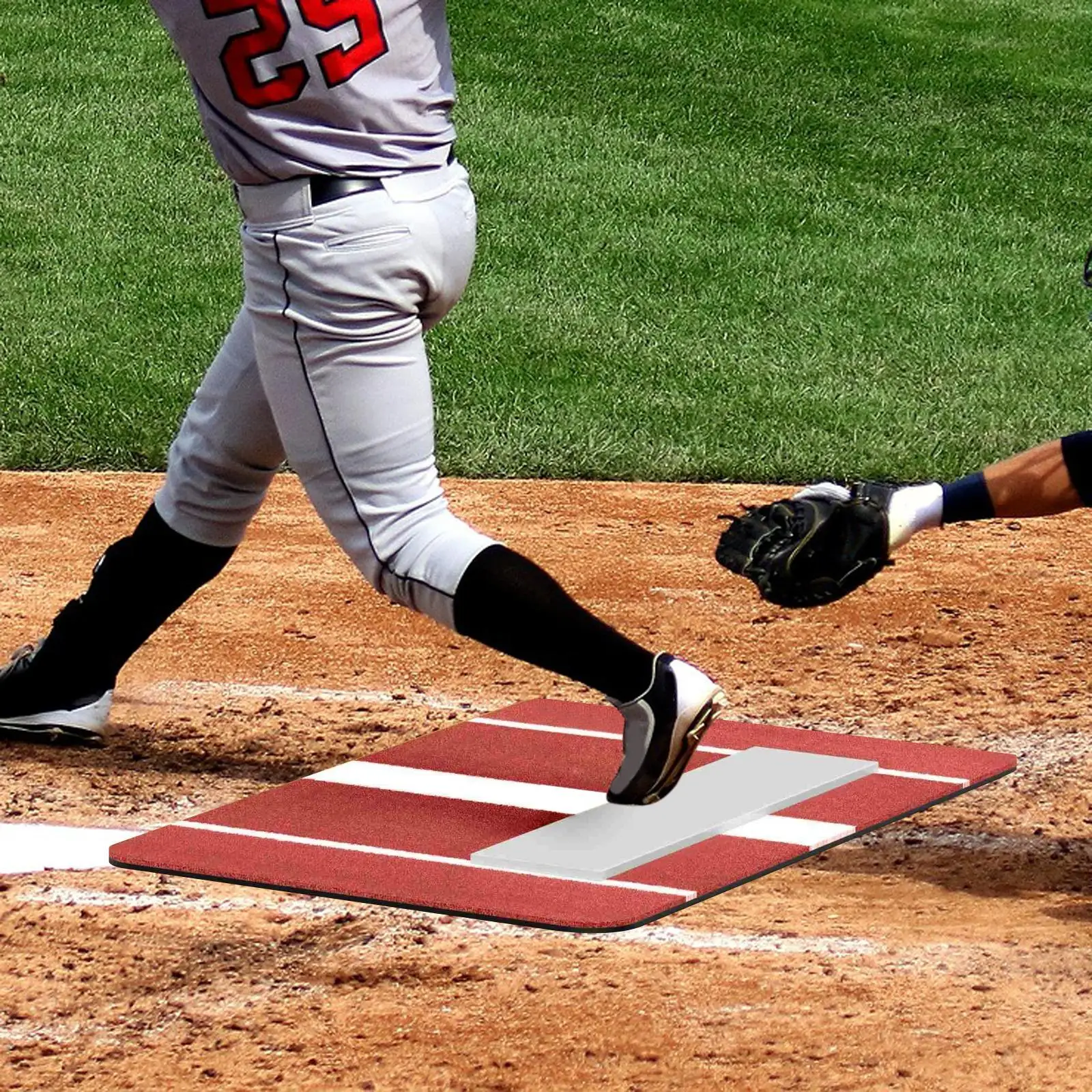 Estera de lanzamiento de béisbol, estera antideslizante de Softbol para golpear, ayuda para entrenamiento, estera de paletas, estera de práctica de lanzador antidecoloración, estera de bateo de béisbol