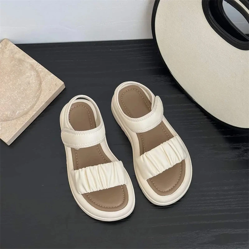 Summer Fashionable Casual and Comfortable Girls\' Elegant and Cute Open-toe Wear-resistant Beach Thick-soled Non-slip Sandals