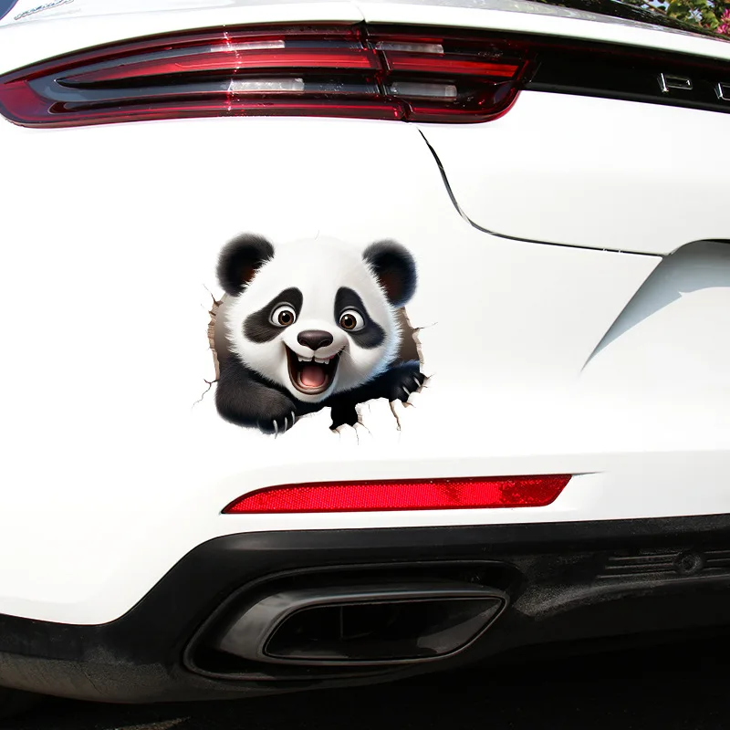 HD 3D Panda Car Stickers Scratch Covering UV Cartoon Car Body Door Stickers Personalized Creative 3D Electric Car Stickers - Image 6