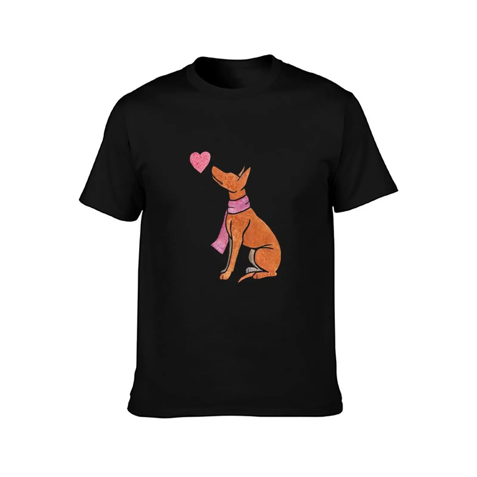 Watercolour Pharaoh Hound T-Shirt Trendy Casual Short Sleeve Shirt T-Shirt