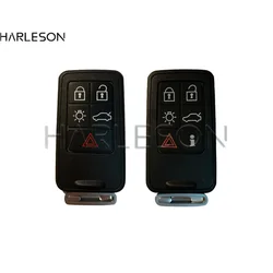 Smart Car Remote Key Shell, 5 Botões, 6 Botões, Fob Car Key Blanks, Substituição da tampa do caso, Volvo S60L, XC60, S80L, V60, V40