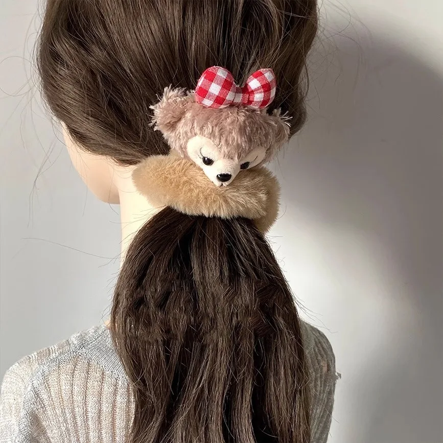 Disney Star Dew Shirley Rose Duffy Bear Autumn and Winter Cartoon Cute Large Intestine Hair Circle Headband Headband