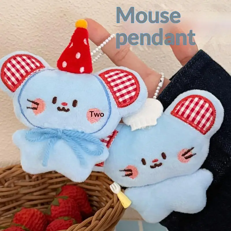 1Pc Schattige Pluche Kleine Muis Hanger Sleutelhanger Kawaii Cartoon Dier Pop Hanger Rugzak Decoratie Accessoires Knuffels Geschenken