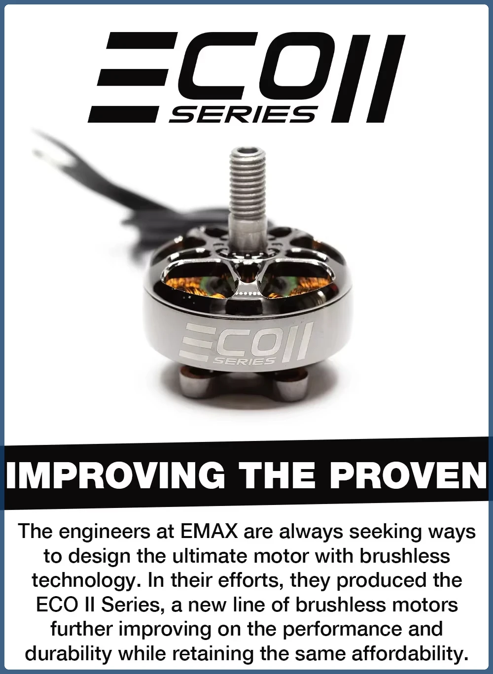 EMAX ECOII Series ECO II 2807 3-6S 1300KV 1700KV 1500KV 6-7inch Brushless Motor for FPV Racing RC Drone Quadcopter Diy Parts