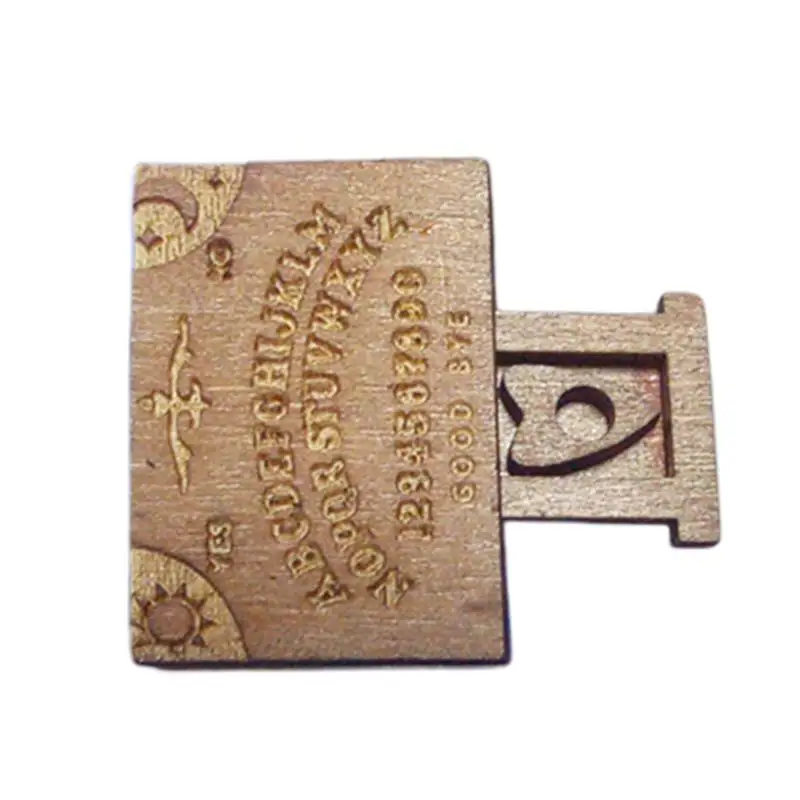 Ouija Board Game Wooden Ouija Boards Miniatures with Planchettes Divination Tools Miniature Board Halloween Decorations