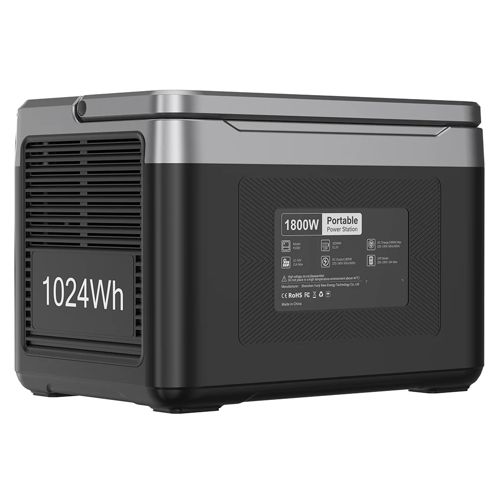 محطة طاقة محمولة من Oukitel P1000 Plus ، مولد شمسي مع بطارية LiFePO4 ، شحن سريع ، تحكم ذكي بالتطبيق ، 42 W ، 1024wh