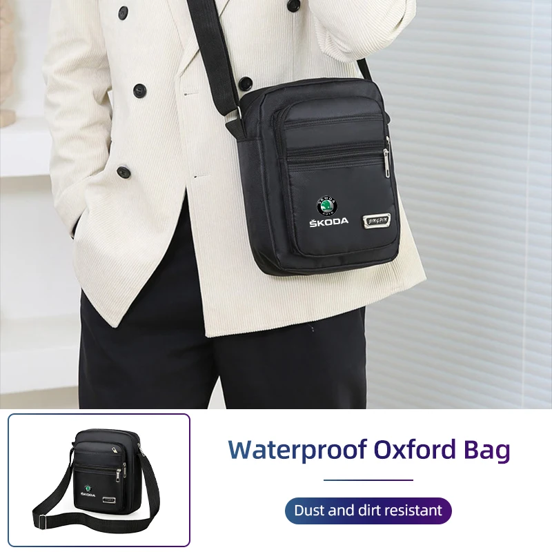 Car Shoulder Bag Sports Crossbody Bag Travel Backpack Men's Chest Storage Accessories For Skoda Octavia Rapid Kodiaq