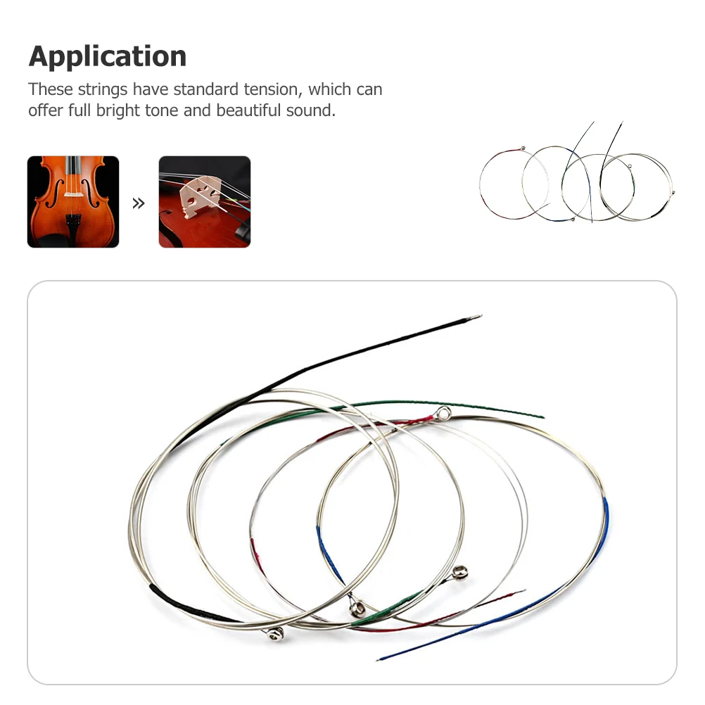 

Viola Strings Musical Instrument Parts Silver Metal Accessories for Stringed Instruments