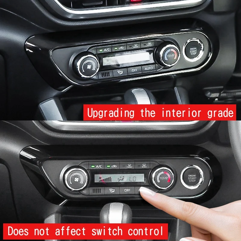 Car Air Conditioner Switch Panel Frame Central Control Air Conditioner Decorative Frame Cover For Toyota Raize 2020