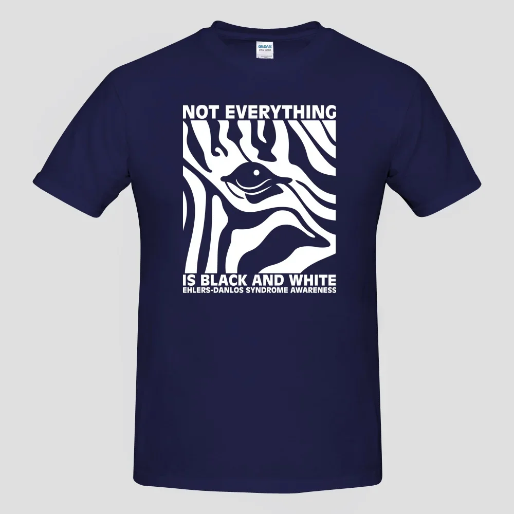 Summer Mens Short Sleeve Cool Casual T-Shirt Zebra Eds Ehlers-Danlos Syndrome Hypermobility Awareness T Shirt Logo
