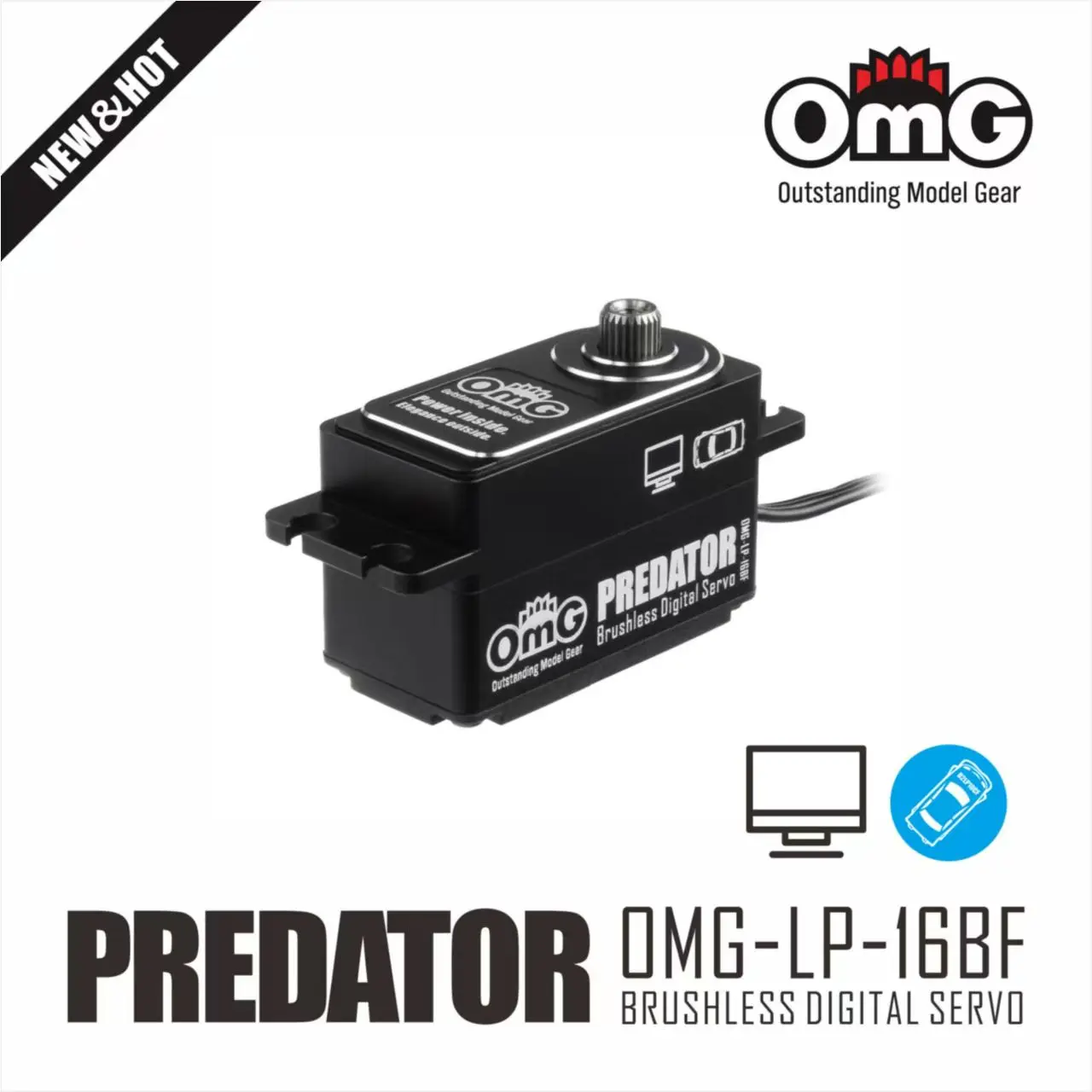 

OMG D3-16S 16KG Full Metal HV Brushless Digital Servo For Drift Off-road 1:10 RC Racing Car