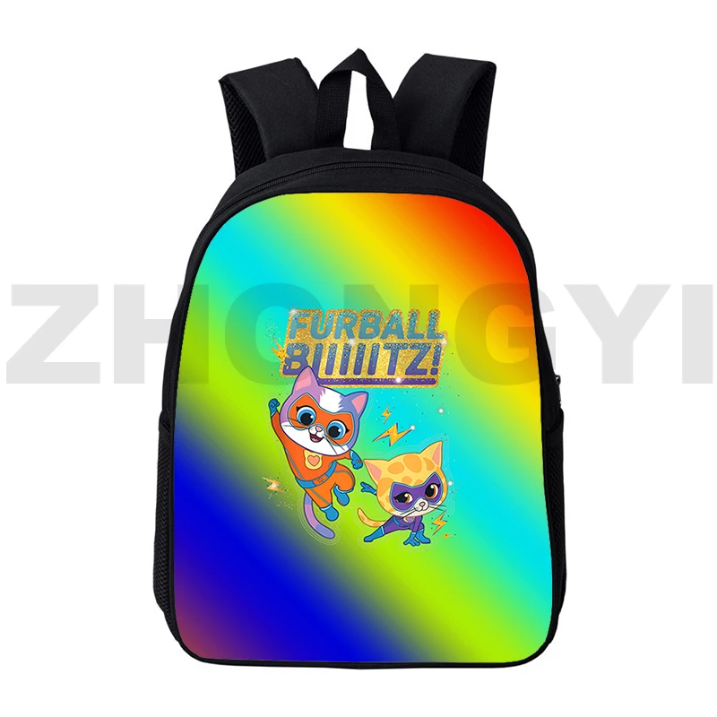 New Street Fashion SuperKitties 3D Backpack 16 Inch Cartoon School Back Pack for Boy Girl Study Gift Funny Anime Shoulder Bag