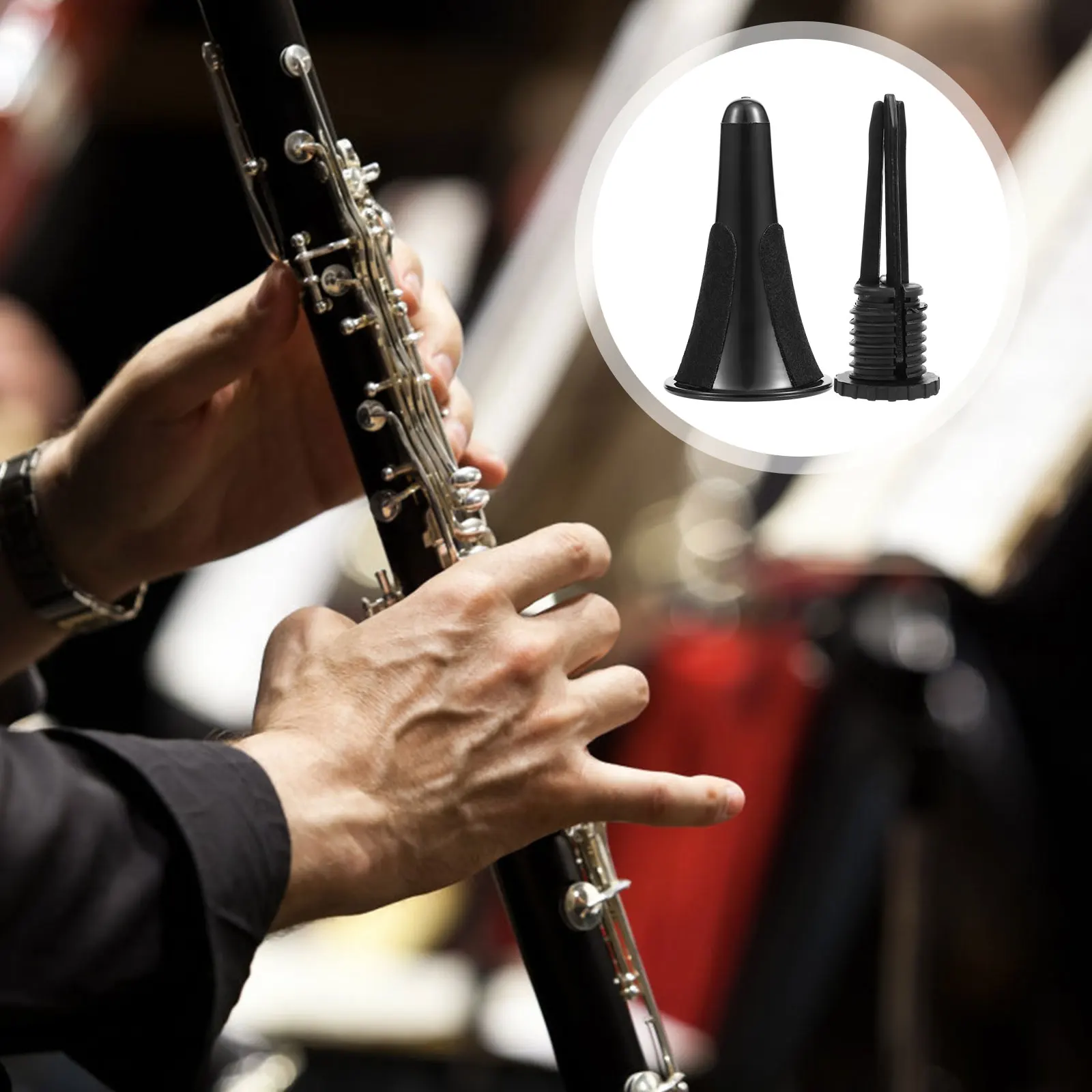 

Clarinet St Portable Oboe Holder Foldable Tripod Bracket Scratch Resistant Musical Instrument Support Sturdy ABS Iron Material