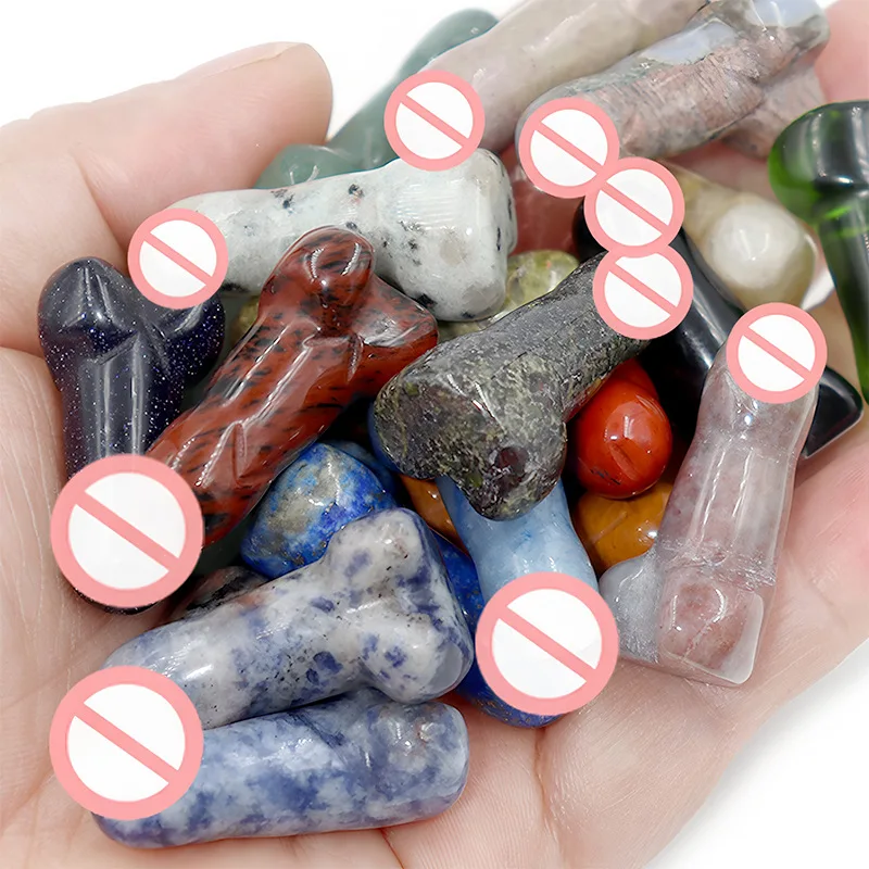 20 pcs/bag Hot Sales Mini Amethyst Dildo Hand Carved From Natural Rose Quartz Polished Technique for Jewelry Gift or Massage view 5
