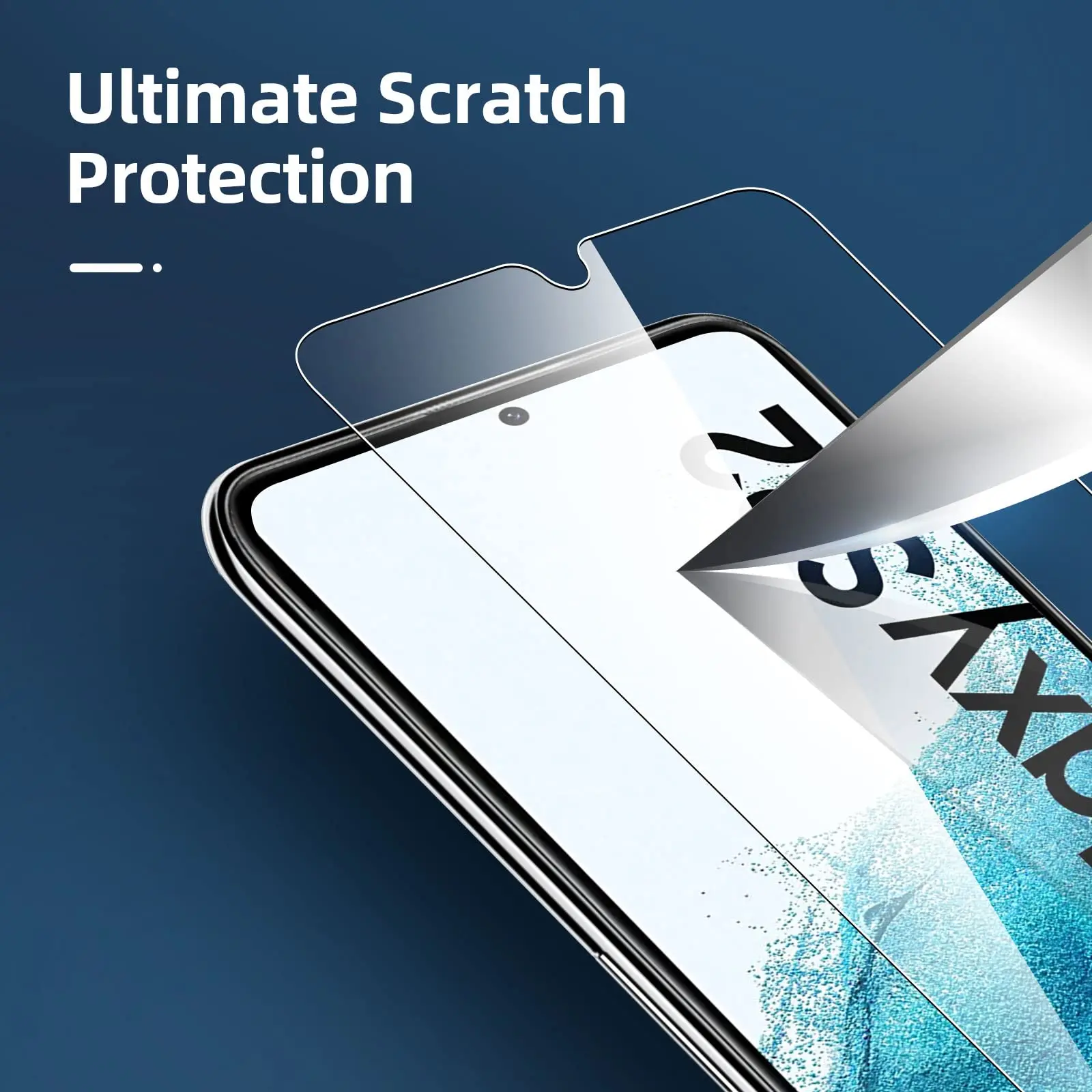 Displayschutzfolie für Galaxy S22 Samsung, gehärtetes Glas, Fingerabdruck-Entsperrung, HD-Kristall, 9H, 0,22 mm hoch, Aluminiumgehäuse, freundlich – Detail 4