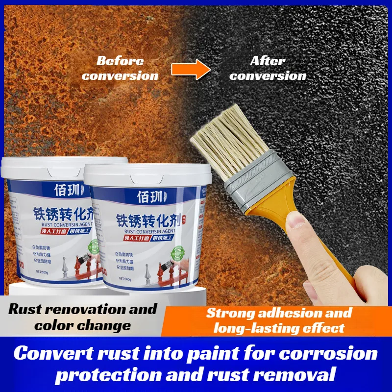 GMY Metal Rust Converter - Quick-Drying No-Sanding,for Metal Surfaces,Effective Rust Treatment, Easy to Apply,Durable Protection