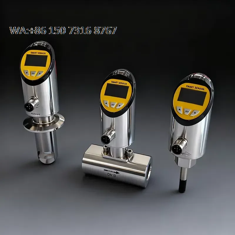 2 Inch Digital Stainless Steel Turbine Flow Meter Liquid Oil Water Temperature Sensor OEM Clamp-On Connectivity +/-3%