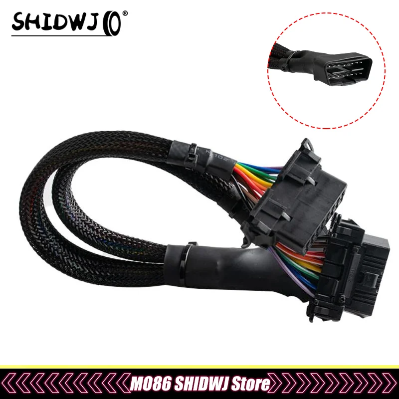 

Удлинительный кабель OBD2 «папа» и «мама» с 16-контактным разъемом, доступен для подключения конвертированного адаптера-удлинителя 1 в 2