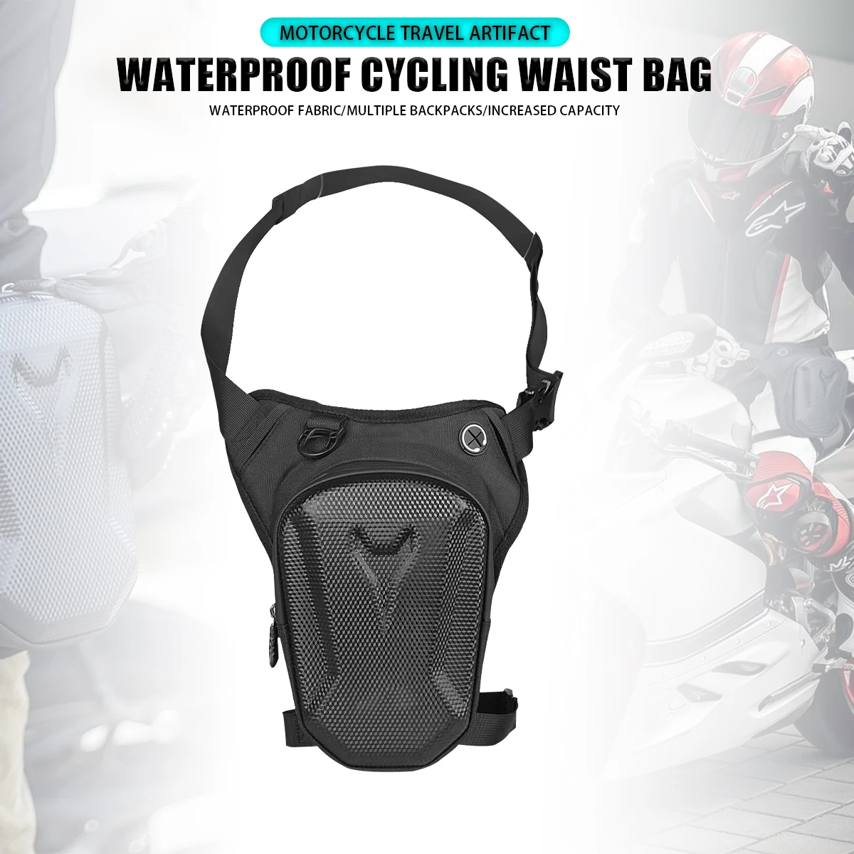 

Motorcycle Leg Gloves Luggage Ride Outdoor Casual Waist Fanny Pack Bag Moto Bike Hip Belt Bag Dropship