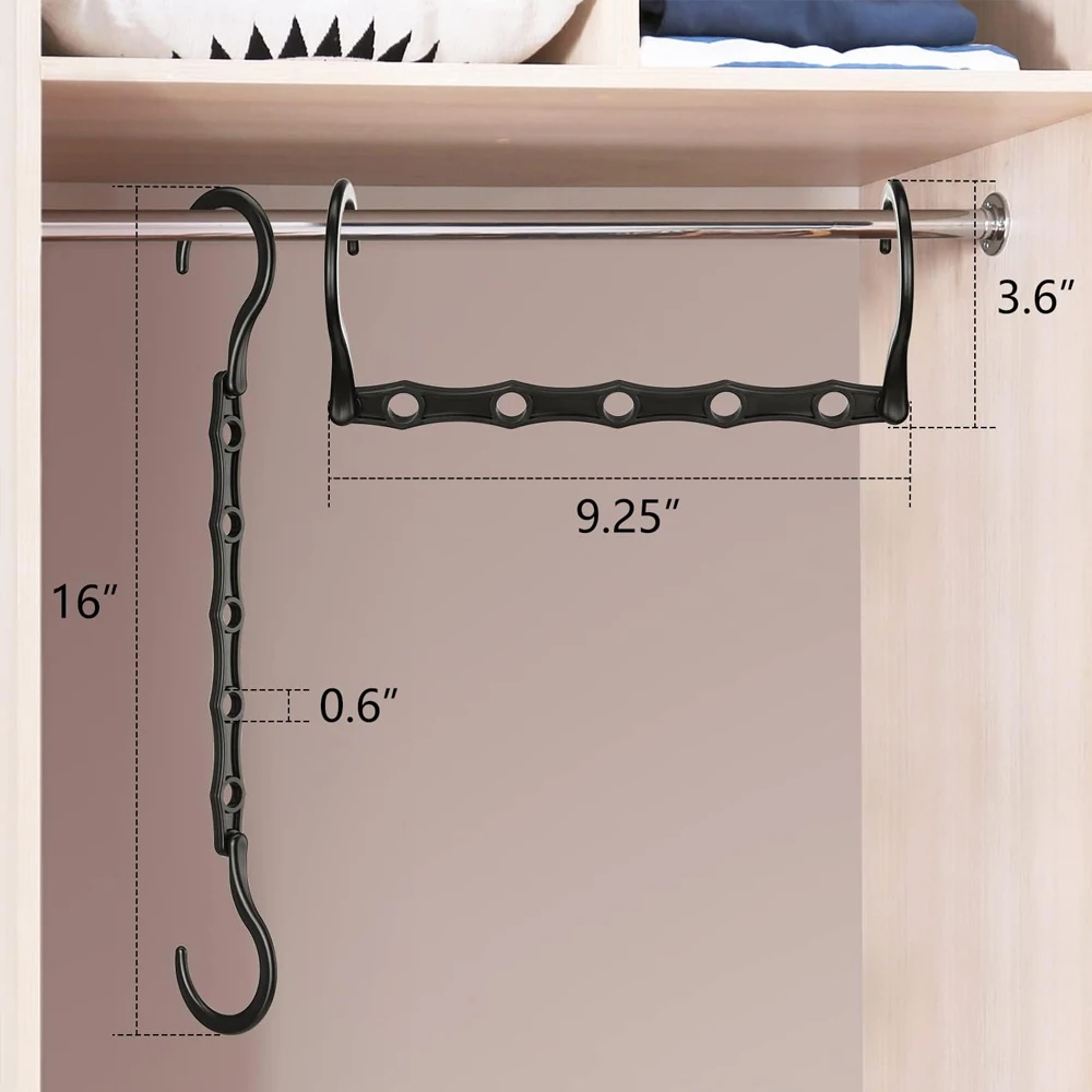 Multifunctional 5-hole Hook Plastic Clothes Racks Rotary Organizer Hangers Folding Hanger Folding Magic Closet Wardrobe Organize view 6