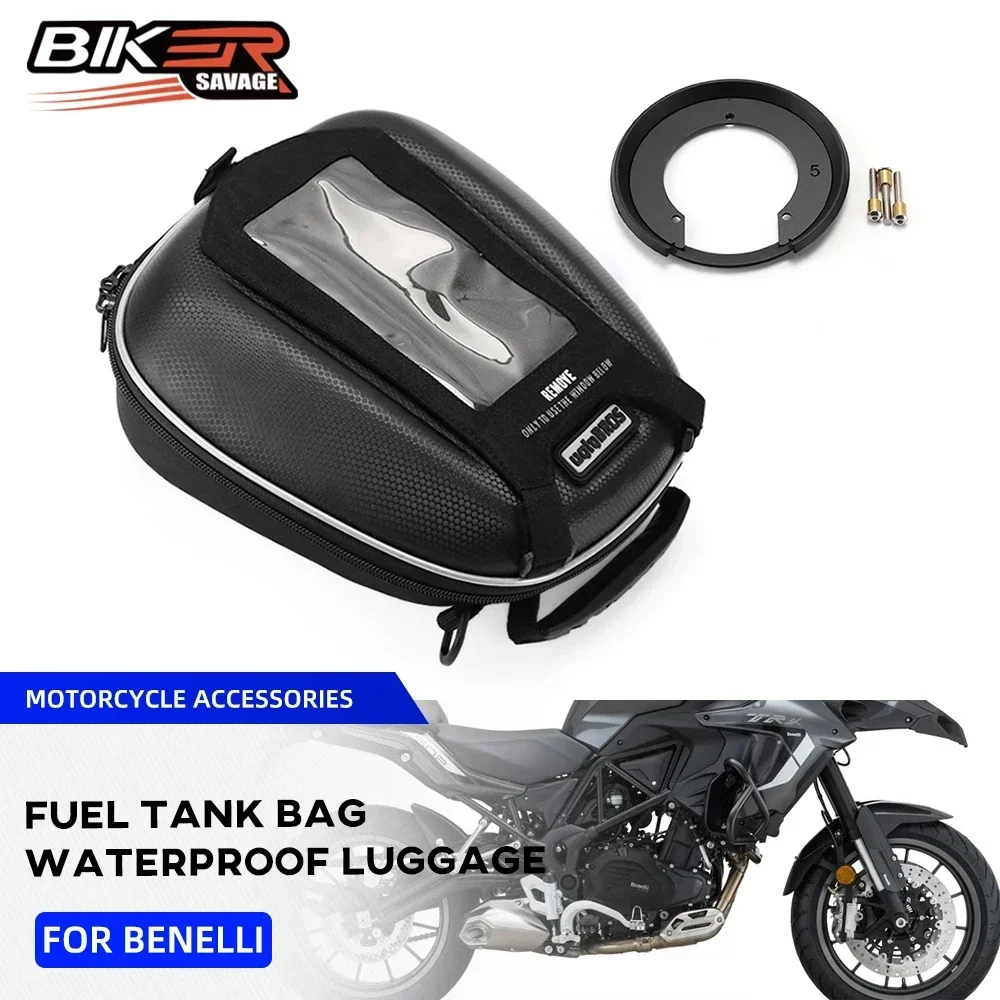 

For Benelli TRK 251 TNT 600i BN600i BN302s 1200GT Tornado 402R Motorcycle Fuel Tank Bag Racing Adapter Mount Waterproof Luggage