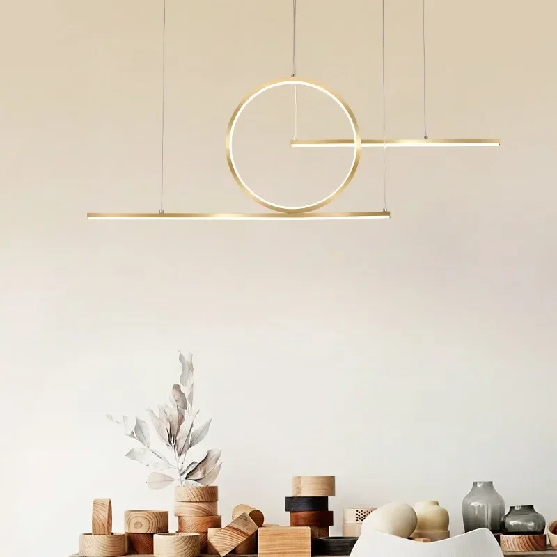 

GHEUVNJ Modern minimalist restaurant pendant light, creative personality, Nordic style dining table, bar counter, study light