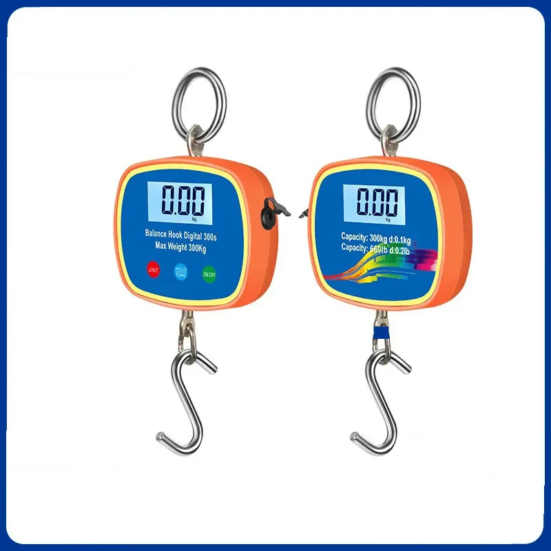 

300kg LCD Dual Display Crane hanging Scale Portable Digital Stainless Steel Electronic Hanging Scales Duty Weight Balance