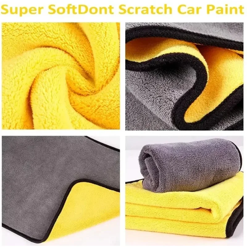 1/5/8/10 قطعة منشفة التنظيف ستوكات رشاقته لينة تجفيف القماش جسم السيارة غسل المناشف طبقة مزدوجة الخرق النظيفة 30/60 سنتيمتر #6