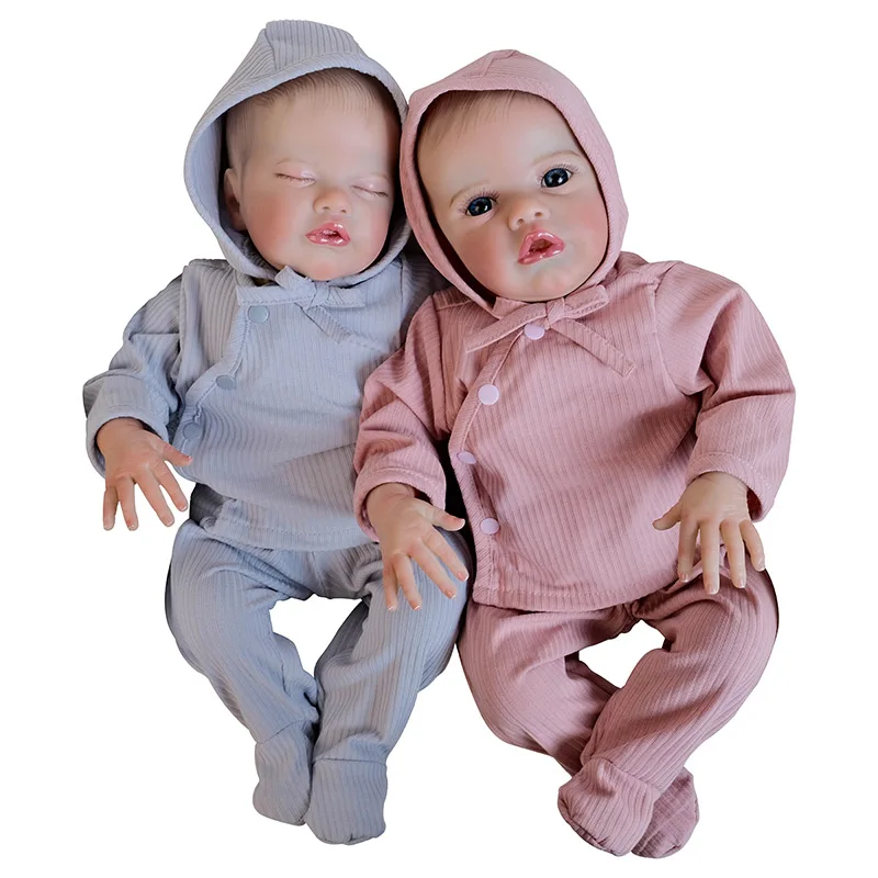 48cm Primrose Asleep/Awake Reborn Doll 귀여운 잠자는 아기 인형 면 바디 장난감