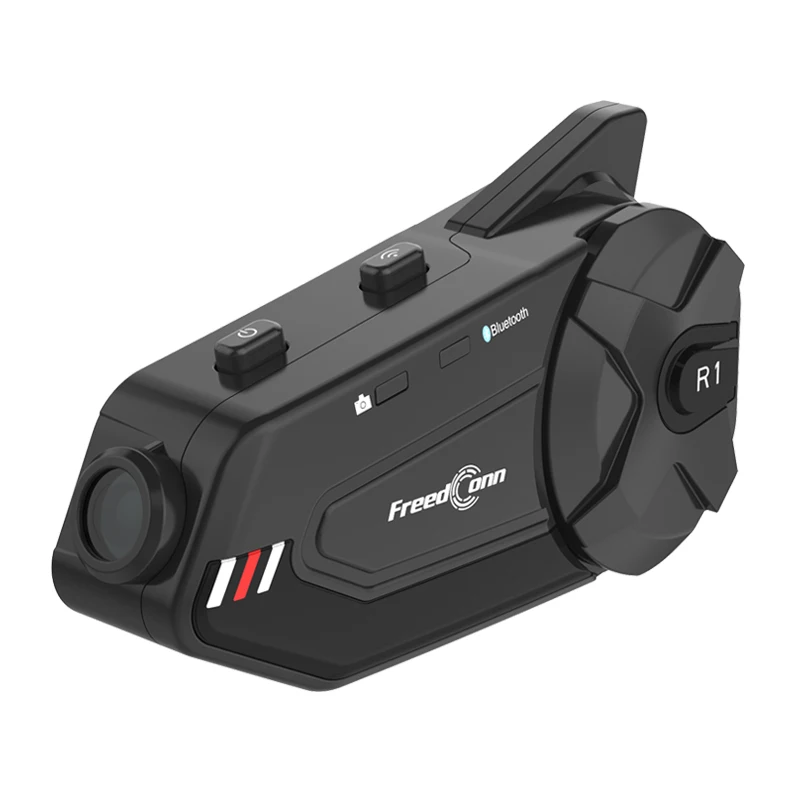 

Motorcycle Helmet Headset FreedConn R1 Plus for 6 People Group Intercom 1080P Camera Recorder