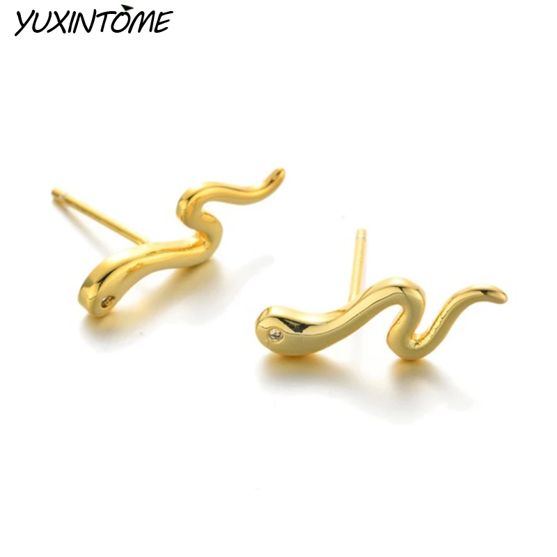 925 Sterling Silver Needle Cute Small Snake Earrings For Women Retro Animal Snake Stud Earring Piercing Jewelry Gift Brincos