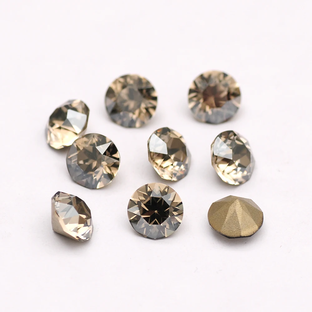 10PCS New 5A 3D Nail Arts Glass Rhinestones Stain Pointback Jewelry Making Crystal Stones Garment DIY Accessories Beads