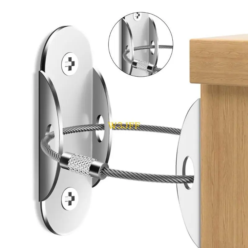 

W3JF 2 шт./компл. сейсмические ремни для мебельного комода, настенные анкеры, защитные ремни для мебели, настенные ремни,