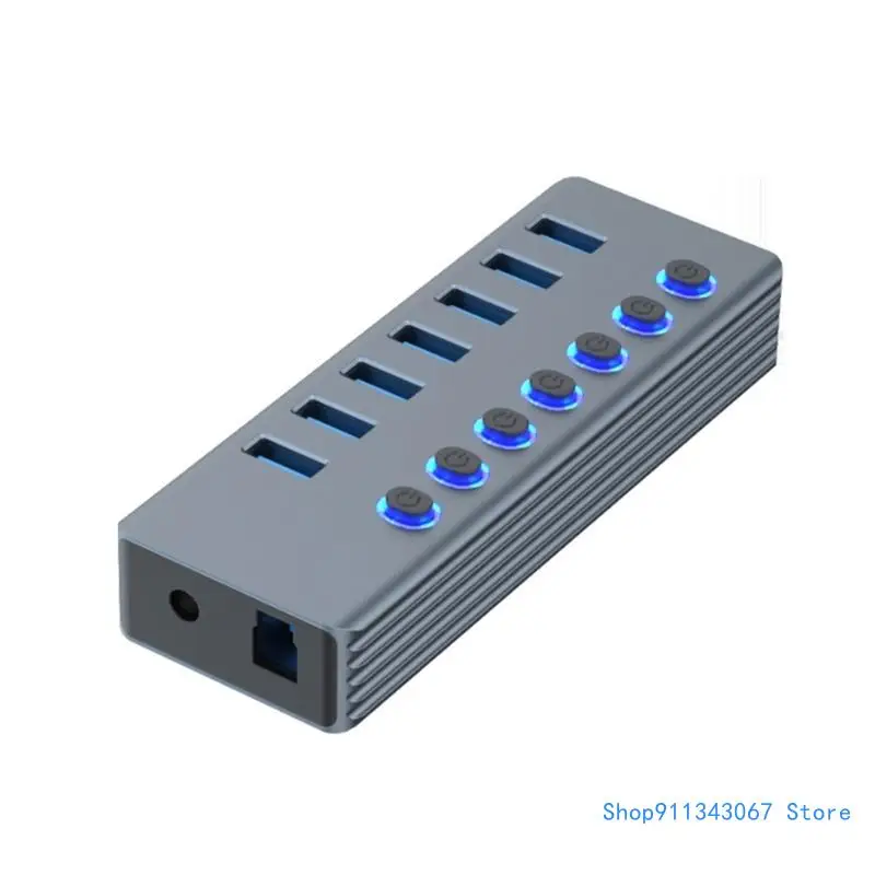 Portable USB Hub 7 Port Expansion With Individual Switches for Office Home Drop shipping