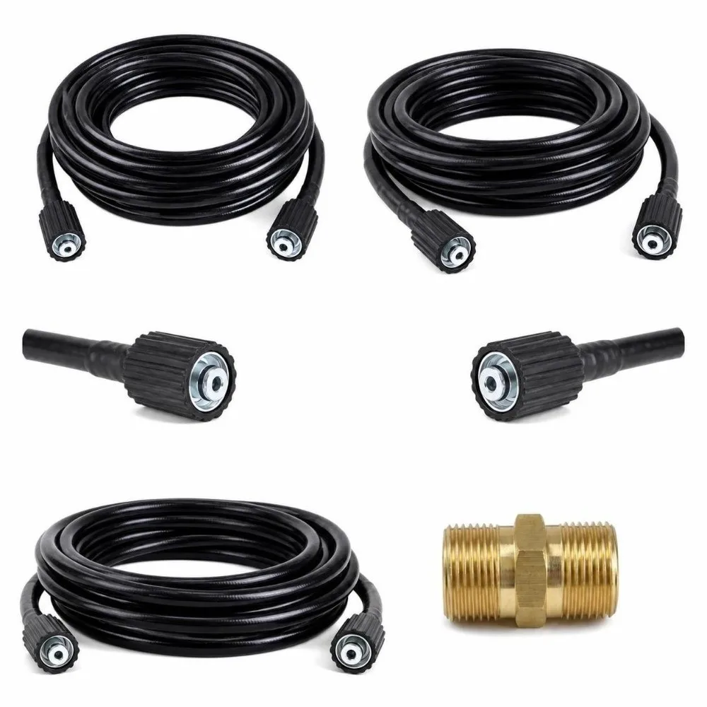 Ideal 5800PSI High Pressure Washer Hose Flexible Rubber Material Jet Washer Hose Tube Water Cleaning Rubber Pipe Car Cleaning